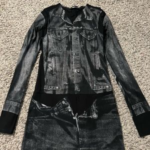 Jean Paul Gaultier Trompe L’oeil Flag Label Dress